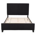 thumbnail image 4 of CorLiving Juniper Fabric Upholstered Adult Dull/Double Platform Bed with Padded Headboard and Slats, No Box Spring Required, Charcoal, 4 of 12