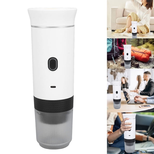 Machine à Espresso Portable, Cafetière Espresso Électrique de Voyage Rechargeable, Machine Compacte pour Capsule et Café pour Voiture pour Camping Voyage VR Randonnée Bureau Plein Air
