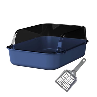 Tachiuwa Cat Litter Box Bedpan Bedpan Kitty Litter Pan Cat Toilet Sifting Litter Tray blue