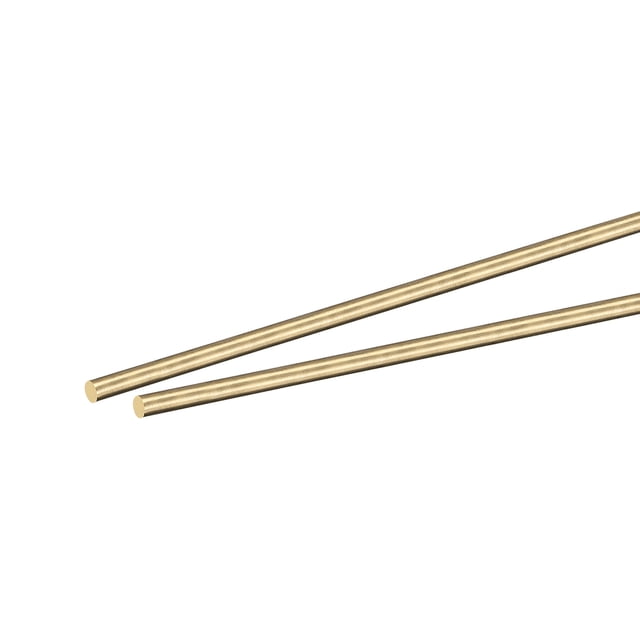 Unique Bargains 3mm Diameter 100mm Length Brass Solid Round Rod for DIY Craft 2 packs