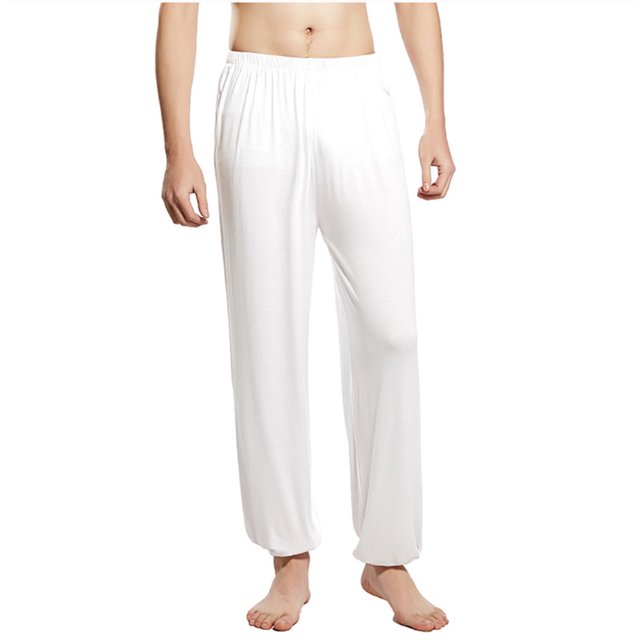 Pantalon de Pyjama Homme en Coton Tricoté avec Boutons