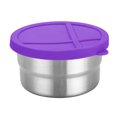 thumbnail image 2 of Boîte à Collations en Acier Inoxydable avec Couvercle en Silicone - Contenant de Rangement Alimentaire Hermétique Scellé Portable à Compartiments Divisés pour Collations Assaisonnements, Violet, JKODE, 2 of 9