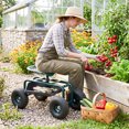thumbnail image 2 of Outsunny Chariot de Jardin avec Plateau à Outils, Pivotement à 360° et Siège à Hauteur Réglable, 2 of 10