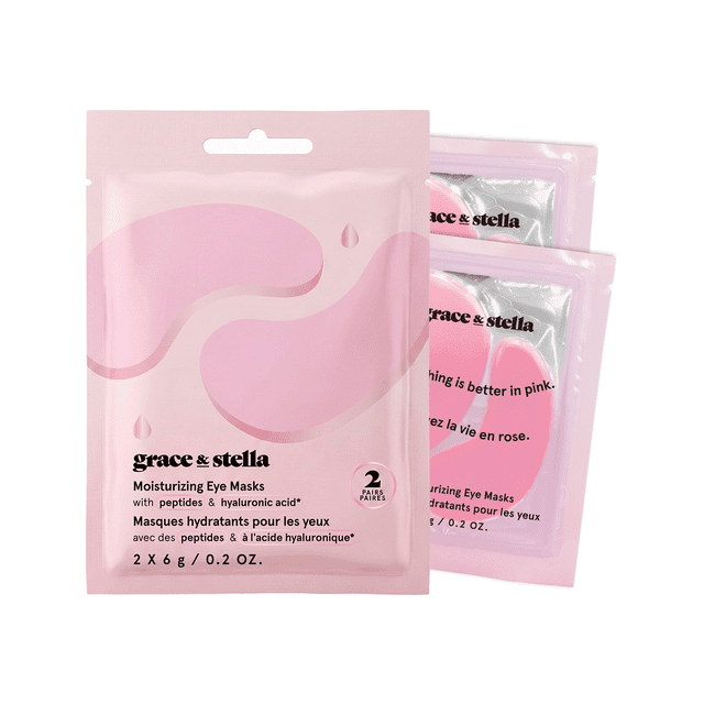 grace & stella Moisturizing Eye Masks, 6 g / 0.2 OZ., 2 Pairs