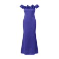 thumbnail image 4 of B91xZ Tenues pour Femmes Robe de Demoiselle d'Honneur Sans Manches Col en V Robe de Fête de Mariage, BU2 m, 4 of 5
