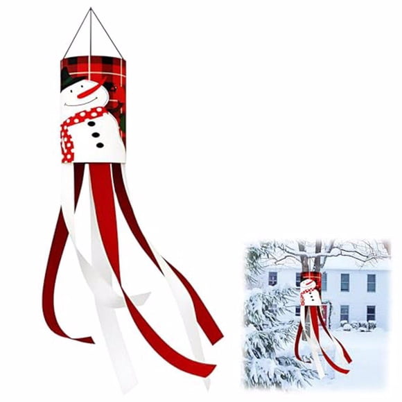 fastboy Stable Fixation Windsock Flag Delicate Pattern And Wide Application Polyester Made Flag Courtyard Snowman