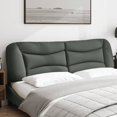 thumbnail image 2 of vidaXL Coussin de Tête de Lit Gris Foncé 193 cm Tissu, 2 of 5