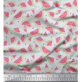 thumbnail image 1 of Soimoi Rayon Fabric Seeds & Watermelon Fruits Print Fabric by Yard 56 Inch Wide, 1 of 3
