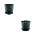 thumbnail image 4 of kurtrusly Modern Decorative Flower Pots Easy To Maintain Various Colors And Sizes green S pot+S tray 2Set, 4 of 6