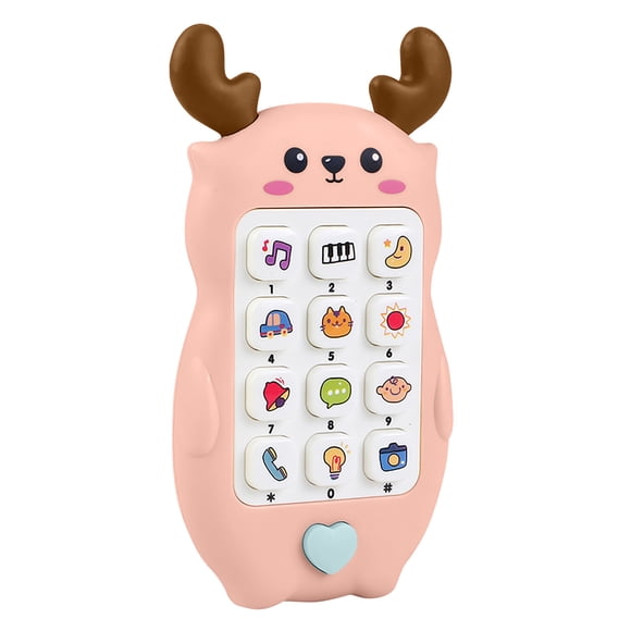 Jouet Téléphone pour Bébé Interactif Musique Électronique Lumières à Mâcher Éducation Précoce Jouet Téléphone Intelligent pour Bébé