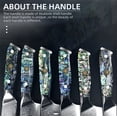 thumbnail image 2 of Kitchen Knife Set VG10 Damascus Steel Japanese Chef Knives Santoku Knife 67 Layers Carving Paring Utility Fruit Vegetable Slicing Knives Abalone Shell Full Tang Handle, 2 of 8