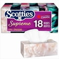 thumbnail image 1 of Scotties Supreme 3 Ply Soft & Strong Facial Tissue, Hypoallergenic and Dermatologist Tested, 18 Boxes, 81 Tissues per Box, 18 Boxes, 81 Tissues per Box., 1 of 5