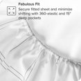 thumbnail image 4 of Bare Home Drap-Housse - Premium 1800 Collection - Poche Profonde - Ultra Doux, Résistant aux Plis - Très Grand Simple, Carreaux Modernes - Blanc/gris, 4 of 5