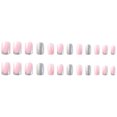thumbnail image 2 of Aursykel 24 Piece French Fake Nails Set with Nail Art Kit for DIY Manicure Includes 12 Sizes Wearable Nail Stickers Snowflake Non Fade ABS Safe Material Nail File Stickers, 2 of 6