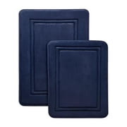 Mainstays Memory Foam Bath Mat Set Navy