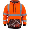 thumbnail image 4 of SafetyShirtz Men's SS360º Deepwood Camo - Class 3 - Type-R - Reflective Safety Hoodie, Orange - Small, 4 of 4