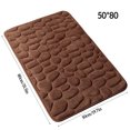thumbnail image 4 of Yingyy Embossed Bath Mat Quick-Drying Solid Color Shower Absorbent Bathroom Rug Large Kitchen Washroom Door Bathmat Kids Safety Coffee 50x80cm, 4 of 8