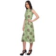 thumbnail image 3 of Moomaya Womens Sleeveless Lapel Collar Dress With Pockets Printed Summer Wear, 3 of 4