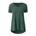 thumbnail image 5 of T-Shirt à Manches Courtes Printemps Été pour Femme pour Leggings à Col en V, 5 of 5