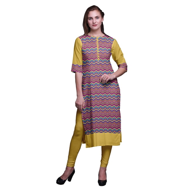 Bimba Kurta Droite pour Femmes Haut Indien Ethnique