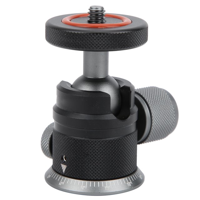 360 Degree Rotatable Small Ball Head Mount Aluminum Alloy 1/4in Screw for Camera Tripod