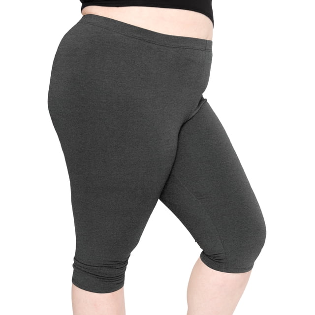 Stretch Is Comfort Women's Plus Size Knee Length Leggings| Adult X-Large - 7x