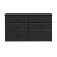 thumbnail image 1 of Prepac Astrid Black 6-Drawer Dresser, 1 of 6