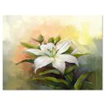 thumbnail image 2 of Design Art - Peinture à l'Huile Fleur de Lys Blanc, 2 of 3