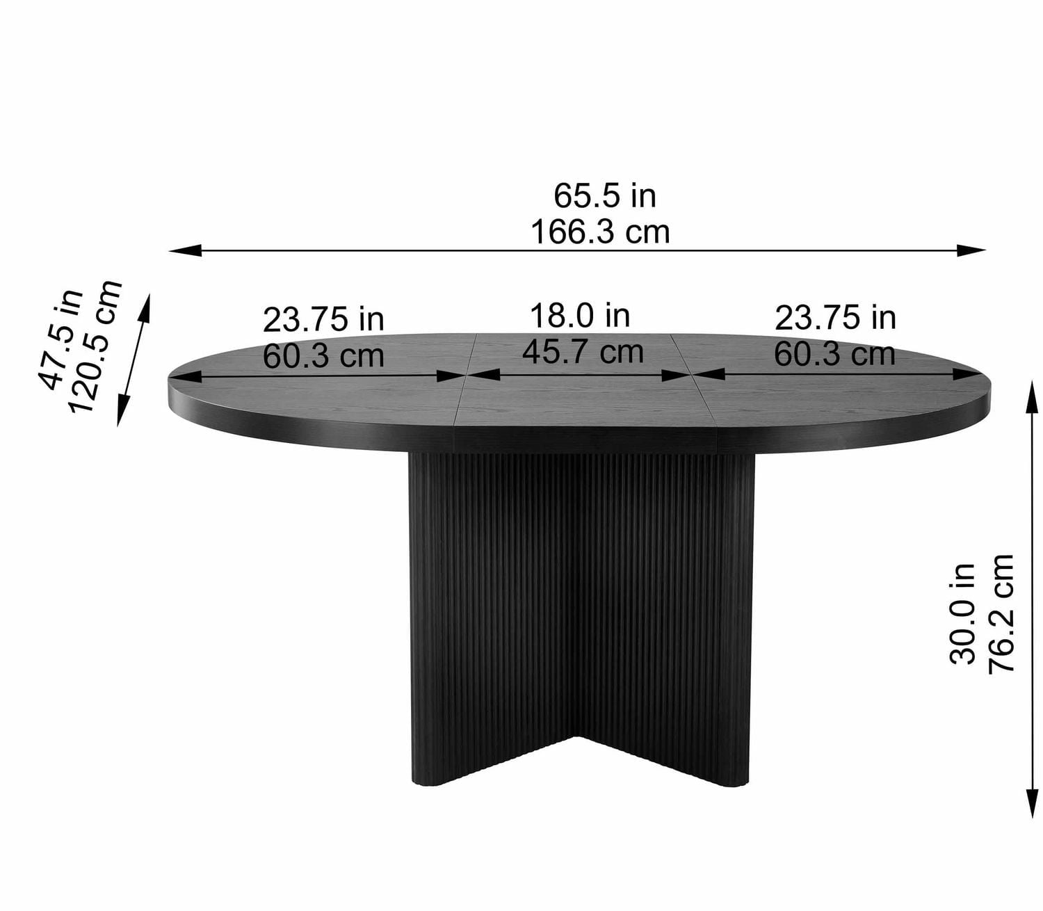 Better Homes & Gardens Lillian Fluted Round Expandable Dining Table