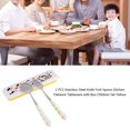 thumbnail image 3 of Baby Cutlery, Asixx 2 PCS Stainless Steel Fork And Spoon With Box For Kids Flatware Tableware, 3 of 8