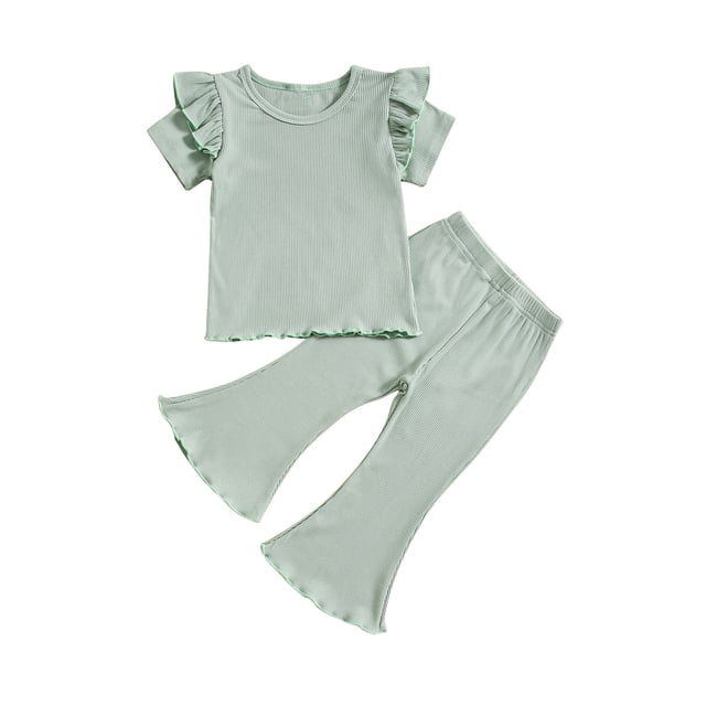 Birdeem Chemises pour Filles Mode Filles Manches Courtes Décontractées Col Rond Boutons Ensembles de Shorts Unis
