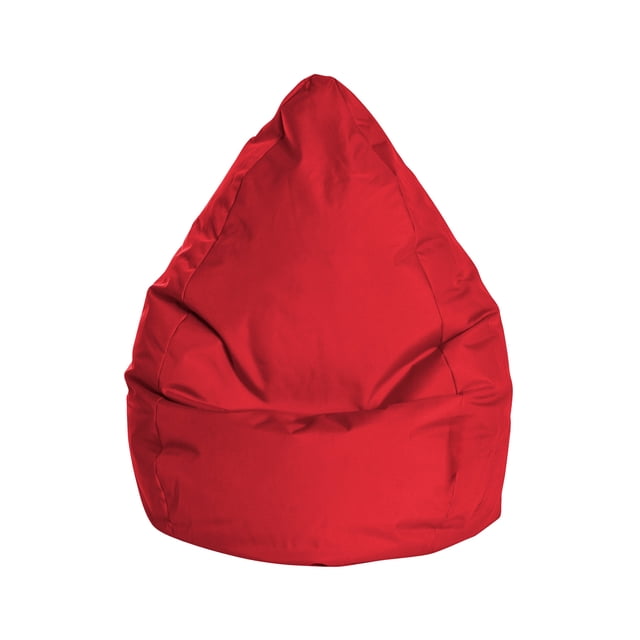 Gouchee Home Brava Red Bean Bag Chair in water-repellent 100% polyester oxford fabric with high-density virgin polystyrene bead filling, featuring a spacious teardrop shape suitable for kids' seating and portable lounging in bedrooms, dorms, or living rooms.