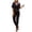 Blue, variant on Mrat Plus Size Rompers for Curvy Women Trendy Womens Solid Short Sleeve Zipper Bandage Pockets Button Jumpsuit Womens Wide Leg Jumpsuit Pants S-43 Red-A XL