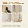 thumbnail image 5 of 81" Large Cat Tree w/ Scratching Posts, Condos, Beds, Hammocks, Jumping Platforms, Toy Balls, Rope Cat Toy, Beige, 5 of 5