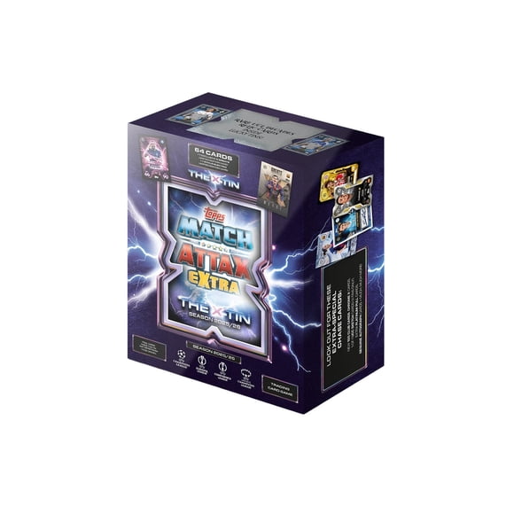 2025-26 Topps Match Attax Extra UEFA Champions League Cartes - X Boîte Métallique (64 Cartes + X Greats le & Elextrix le)