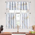 thumbnail image 1 of Luxury Gold Marble Kitchen Curtains Tiers and Valances Set 3 Piece for Windows White Background Kitchen Window Curtains Set,Modern Vintage Style Valances for Living Room(36" Tiers Set), 1 of 1