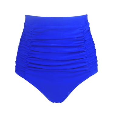RELLECIGA Bas de Bikini Froncé Taille Haute pour Femmes