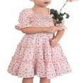 thumbnail image 3 of Mommy and Me Dresses Floral Print Short Sleeve Ruffle Beach Midi Dress Sundress, 3 of 4