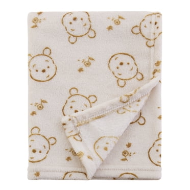 Winnie l'Ourson Couverture pour Bébé à Imprimé Intégral, Unisexe, Beige