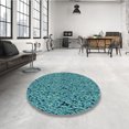thumbnail image 4 of Ahgly Company Machine Washable Indoor Square Transitional Turquoise Green Area Rugs, 8' Square, 4 of 7