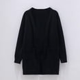 thumbnail image 4 of Girls Loose Pocket Knitted Cardigan Sweater Solid Color Casual Jacket, 4 of 8