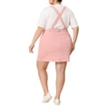 thumbnail image 3 of GRACE & GRANDEUR Robe à Bretelles Décontractée en Denim pour Femme Grande Taille à Bretelles Ajustables 5X Rose, 3 of 6