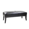 thumbnail image 1 of Banc Antonio en cuir reconsitué noir, 1 of 4