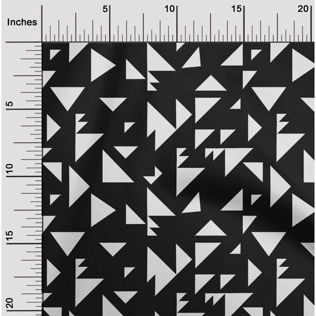 oneOone Polyester Lycra Fabric Triangle Geometric Print Fabric BTY 56 Inch Wide