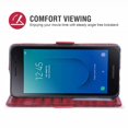 thumbnail image 3 of Case for Galaxy J2 Core, Pu Leather Cover, Mobile Phone Cover for Samsung Galaxy J2 Core, Wallet Scratch-Resistant Magnetic Mobile Phone Pocket with Card Compartment, Red, 3 of 7