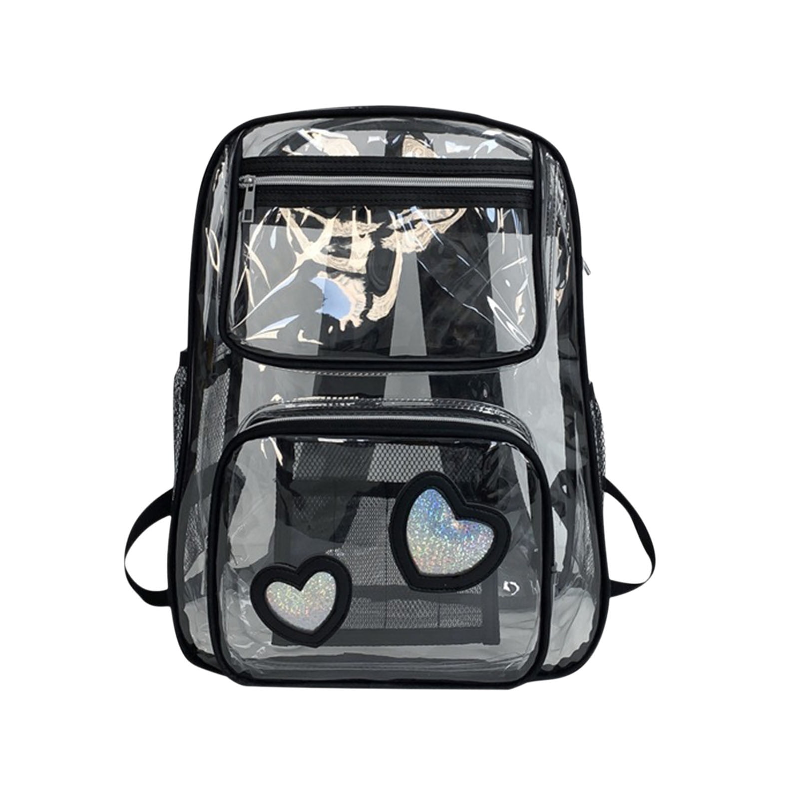 Yhmxh Organisateurs et Rangement de Garde-Robe Sac d'Étudiant Transparent en PVC Sac à Dos Grande Capacité Sac à Dos de Voyage Transparent Sac d'École en PVC Grand un Sac à Dos