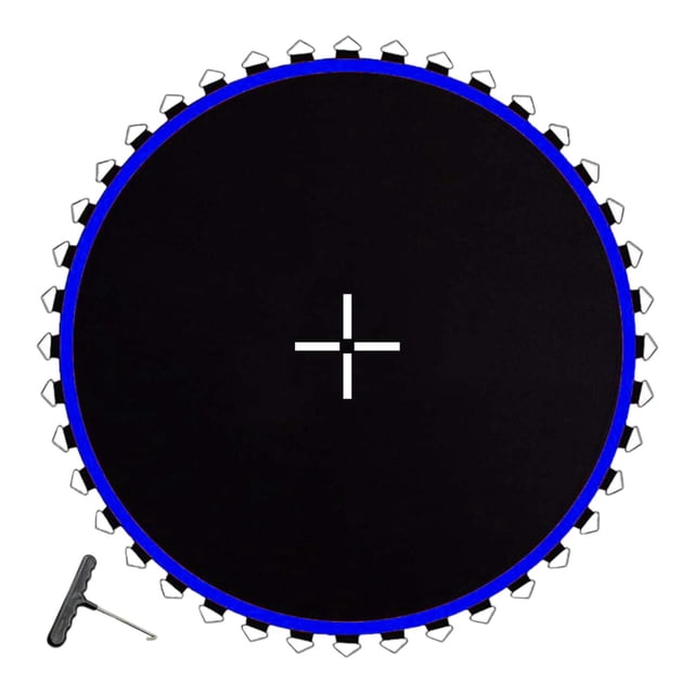 Almencla Tapis de Remplacement pour Trampoline Accessoire Maison Réutilisable Tapis de Saut Rond pour Trampoline Bleu 36 Boucles