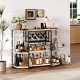 thumbnail image 1 of Kojooin Wine Bar Rack Cabinet with LED Lights and Power Outlet, Mini Home Bar with Storage and Glass Holder, 1 of 7