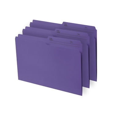Continental Letter size File Folders. Purple colour, 12 count
