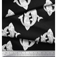thumbnail image 2 of Soimoi Satin Silk Fabric Fish Block Fabric Prints by Yard 42 Inch Wide, 2 of 3